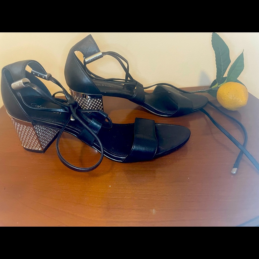 Calvin Klein Lace-Up Ballet Sandals